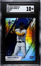 2022 Panini Chronicles #22 Ronald Acuna Jr. Phoenix SGC 10 Gem Mint Holo Prizm