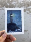 ACEO Original Miniature Art | Acrylic Painting | Lighthouse | Impressionist — photo 2