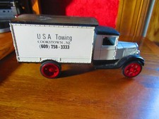 Vintage Ertl Diecast metal Toy Truck Bank - USA Towing