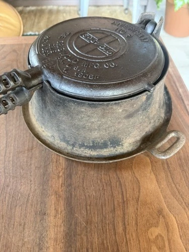 GRISWOLD #8 SLANT LOGO WAFFLE MAKER WITH HIGH BASE 885 886 985 unrestored