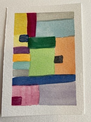 ACEO - Color Blocks In Watercolor 2