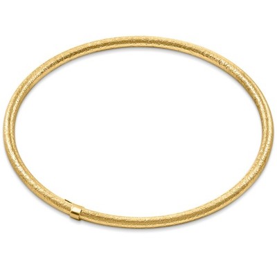 18 Karat vergoldet Silber strukturiert 3 mm Slip-On Armreif Armband
