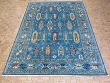 10 x 13 Hand Knotted Blue Fine Peshawar Oriental Rug G17107