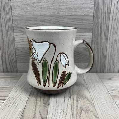 Becher/Tasse - ''Steinzeit'' handbemalt Steingeschirr - neu & unbenutzt - Tee/Kaffee