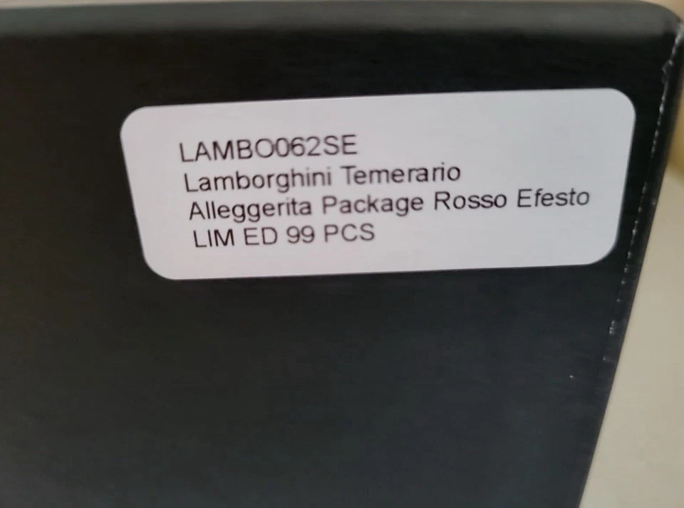 1/18 MR Collection Lamborghini Temerario IN Efesto pelle Rossa Basi LAMBO062SE - Immagine 2 di 2