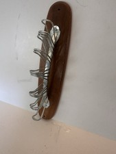 Vintage Wood Tie Rack - Tie Hanger for 17 Ties - Tie Rack Holder- Necktie hanger