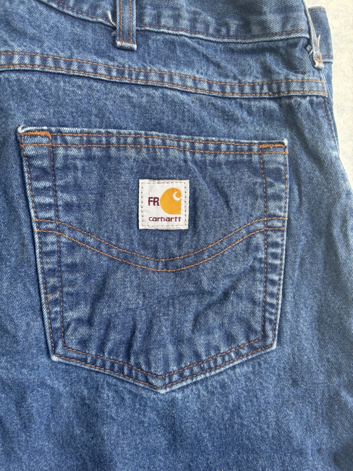 Carhartt Men's Fire Resistant Carpenter Fit Denim Jeans W38L32 image 2