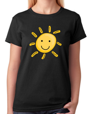 Smiling Sunshine Ladies T-Shirt Summer Tee The Sun Womens Top