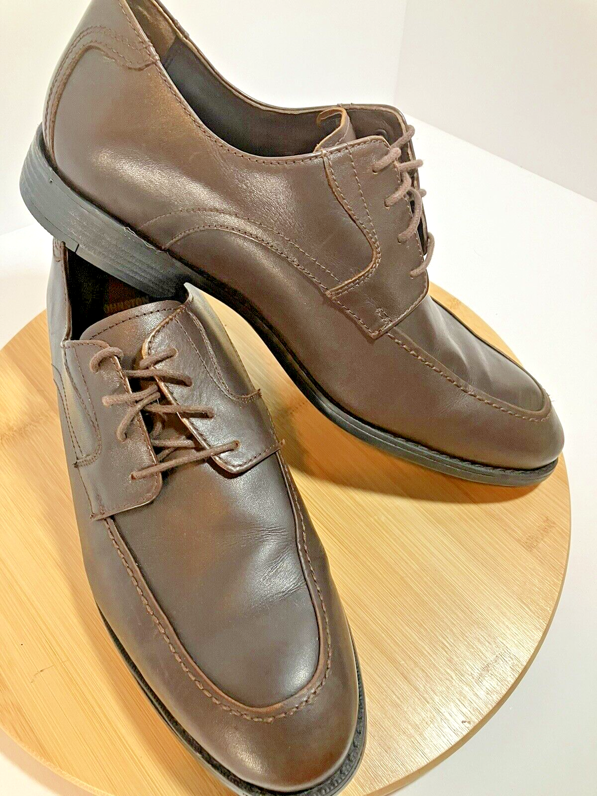 SAOLA Scarpa Oxford stringata JOHNSTON & MURPHY uomo XC4 IMPERMEABILE pelle di pecora marrone TG 9 M