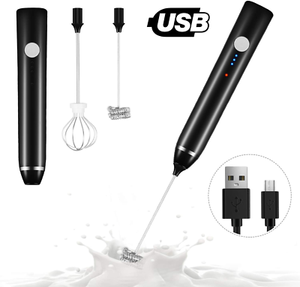 De Leche Espumador Batidora, Batidor eléctrico Espuma de mano recargable  Negro | eBay