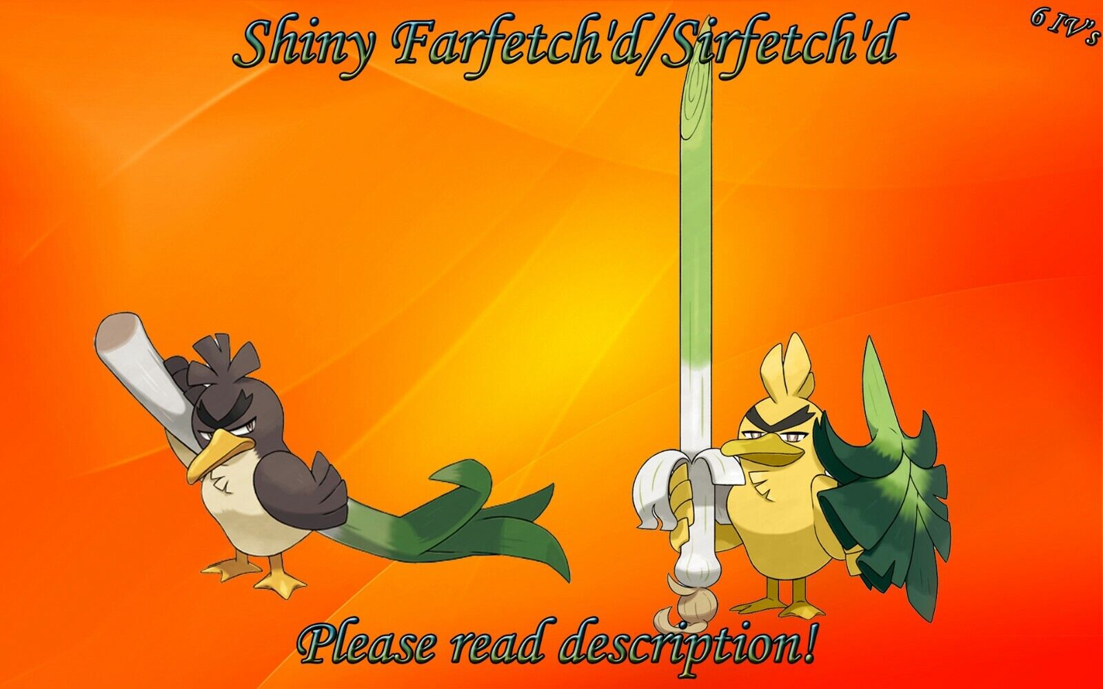 Sirfetch'd ( Galarian Farfetch'd Evolution ) Pokemon Trade Go