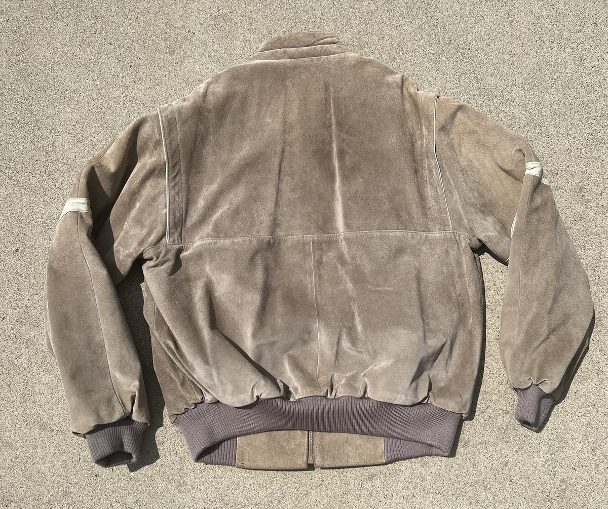 Vintage Jeno De Paris Suede Leather Bomber Jacket Made in Canada