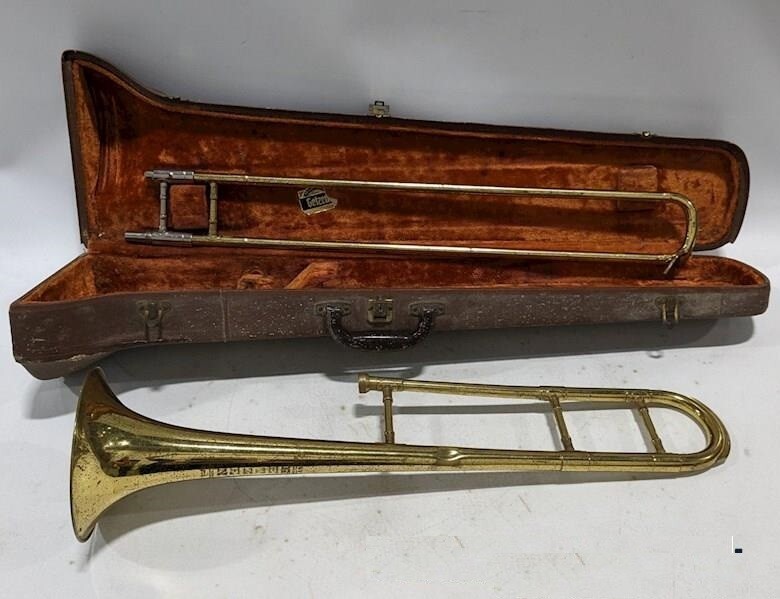 Antique 50 Deluxe Getzen Trombone, Good Condition, with case