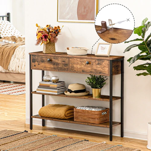 Console Table Sofa Table Vintage Furniture Hallway Table Entryway Display Shelf - Picture 113 of 121
