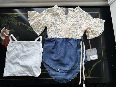 Cumino Kurzarm Kleid Body 9-12 Monate