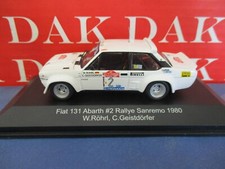 Die cast 1/43 Modellino Auto Fiat 131 Abarth Rally Sanremo 1980 W. Rohrl by CMR