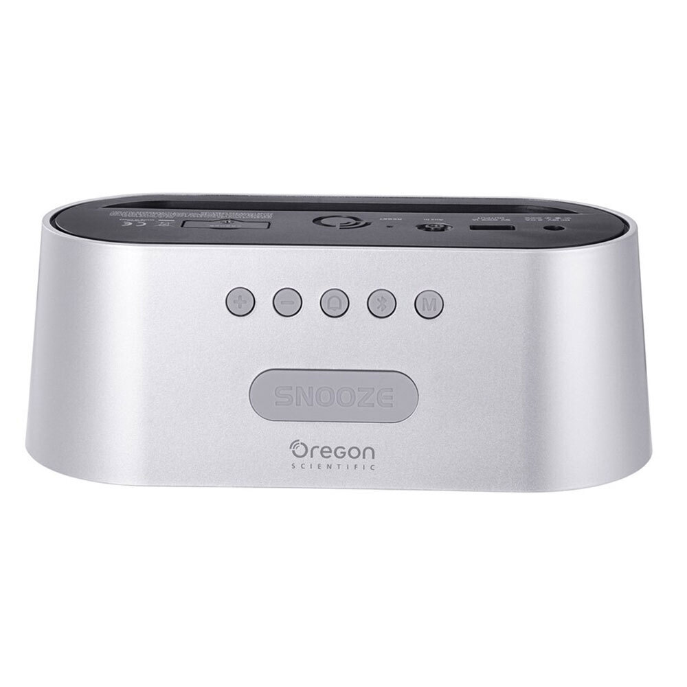 Oregon Scientific Resonance Dual Bluetooth/AUX Speaker/Alarm Clock  Time/Day/Date