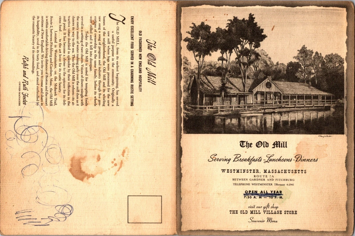 The old 2024 mill menu