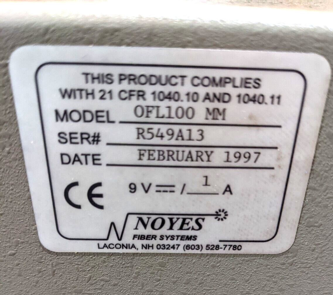 Noyes Fiber Systems OFL-100 Optical Fault