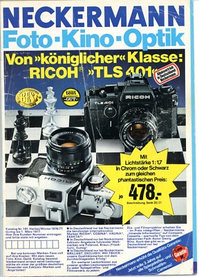 NECKERMANN Katalog RICOH ROLLEI HALINA COSINA EXAKTA POLAROID Objektive 1976/77