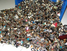 Lot of Misc Resistors Capacitors Switches Sockets Transistors 7-Segment Displays