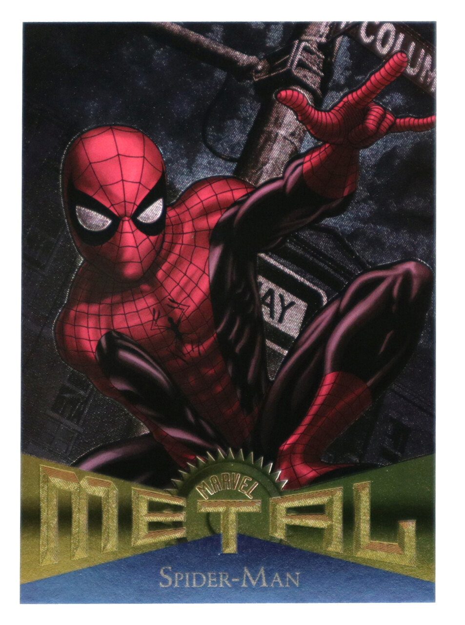 2013 Fleer Marvel Retro Spider-Man Metal Card #5 Foil Insert Upper Deck