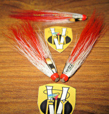 3 V Fly 1 Inch Brass Ultimate JC Junction Shrimp Salmon Tube Flies & V1 Trebles
