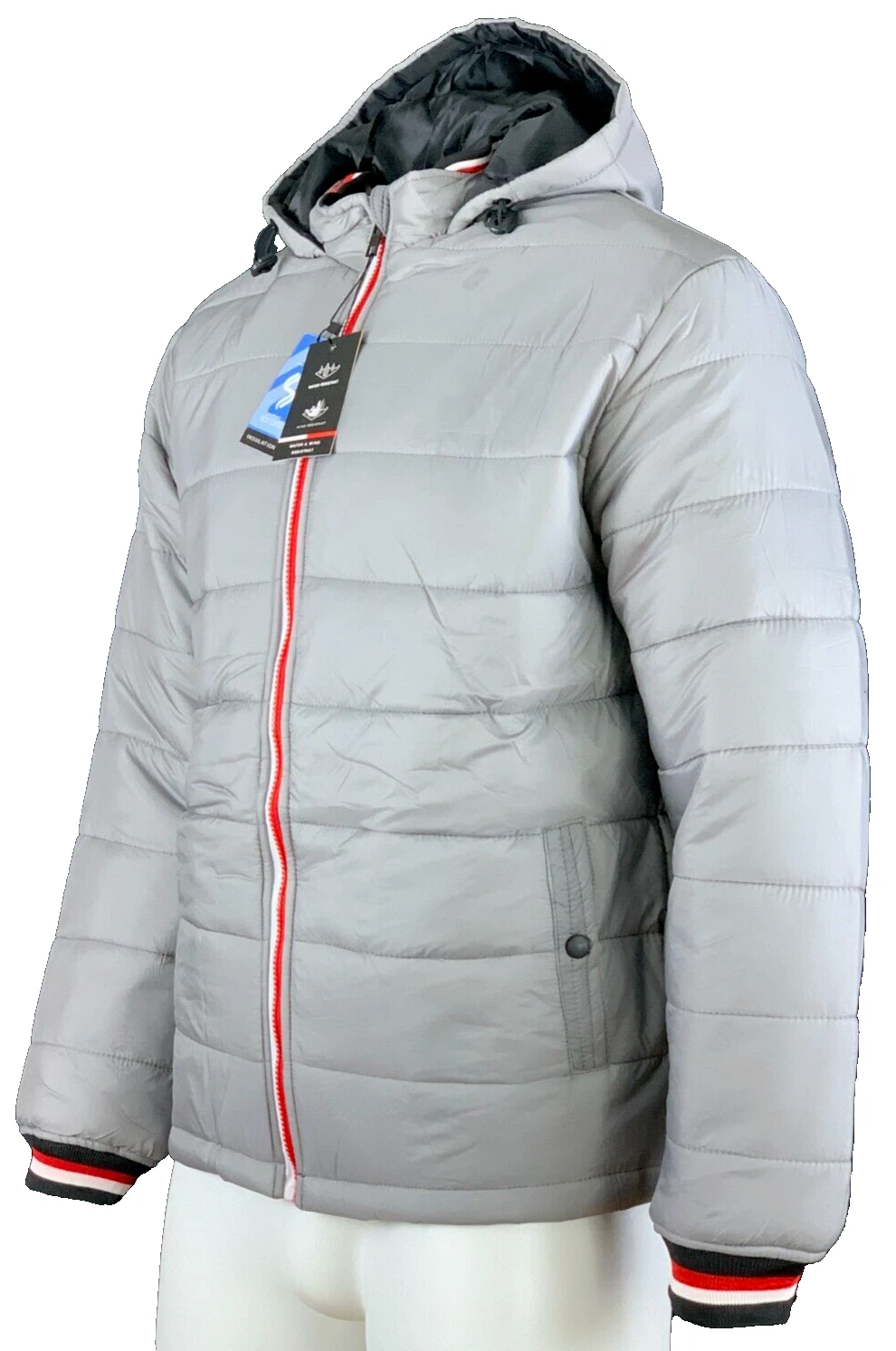 Men’s Winter Polyester Puffer Lightweight Jackets Unbranded - Gray - S image 3