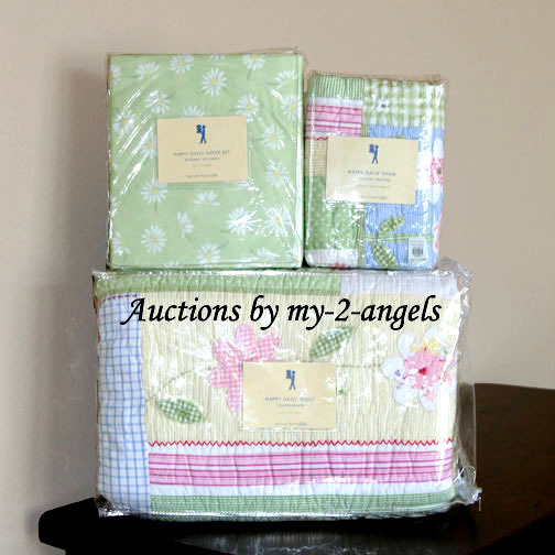 Pottery Barn Kids Brooklyn Twin Quilt Lavender Teal Purple Bedding