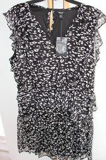 Simply Vera Wang Floral  Dress  Women's Size XXL  NWT NEW Black White