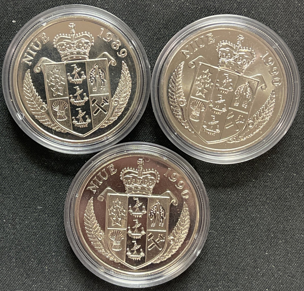 3 COIN SET - NIUE 5 DOLLAR - MACARTHUR, EISENHOWER, PATTON 3 COIN SET - NIUE 5 DOLLAR - MACARTHUR, EISENHOWER, PATTON