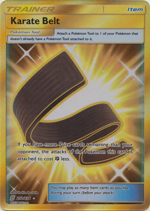 Karate Belt 252/236 Secret Rare SM - Unified Minds Pokemon TCG