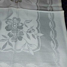 6 White dahlia double Damask cotton/ rayon tablecloth napkins 14" sq New