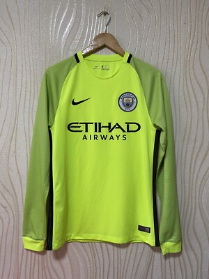 MANCHESTER CITY 2016 2017 GK FOOTBALL SHIRT SOCCER JERSEY LS NIKE