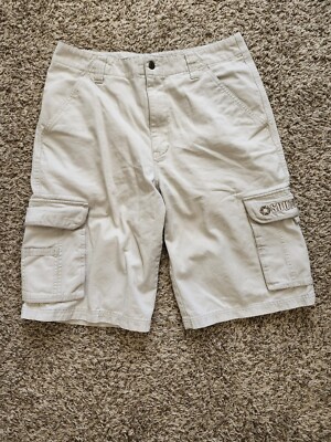 Southpole Mens Cargo Shorts 32 Wide Leg Baggy Khaki