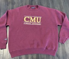 Vintage Jansport Made In USA Central Michigan Chippewas CMU Sweatshirt Large