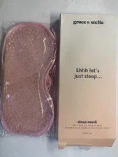 Grace & Stella Shhh Let's Just Sleep Hot+Cool Gel Bead Sleep Eye Mask 4.96 oz