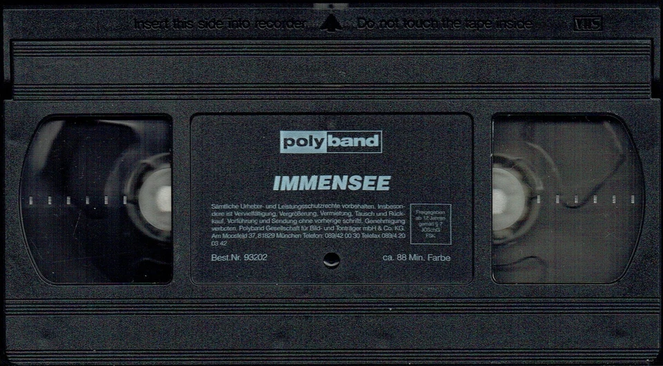(VHS)  Videokassette - Immensee - Kristina Söderbaum, Carl Raddatz, Paul Klinger - Bild 2 von 2