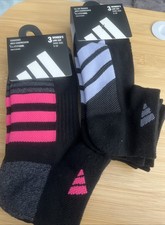 ADIDAS LADIES SOCKS CUSHIONED ARCH COMPRESSION CLIMACOOL 6 PAIR LOW CUT SZ.5-10