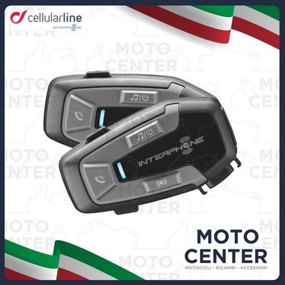 Paar Cellular Line Intercom U-COM 6R Für Helm Motorrad Roller Interphone