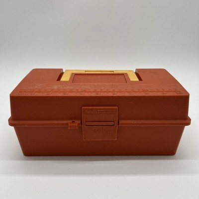 Vintage Old Pal 1010 Woodstream Tackle Box/Craft Storage Organizer Chest Orange