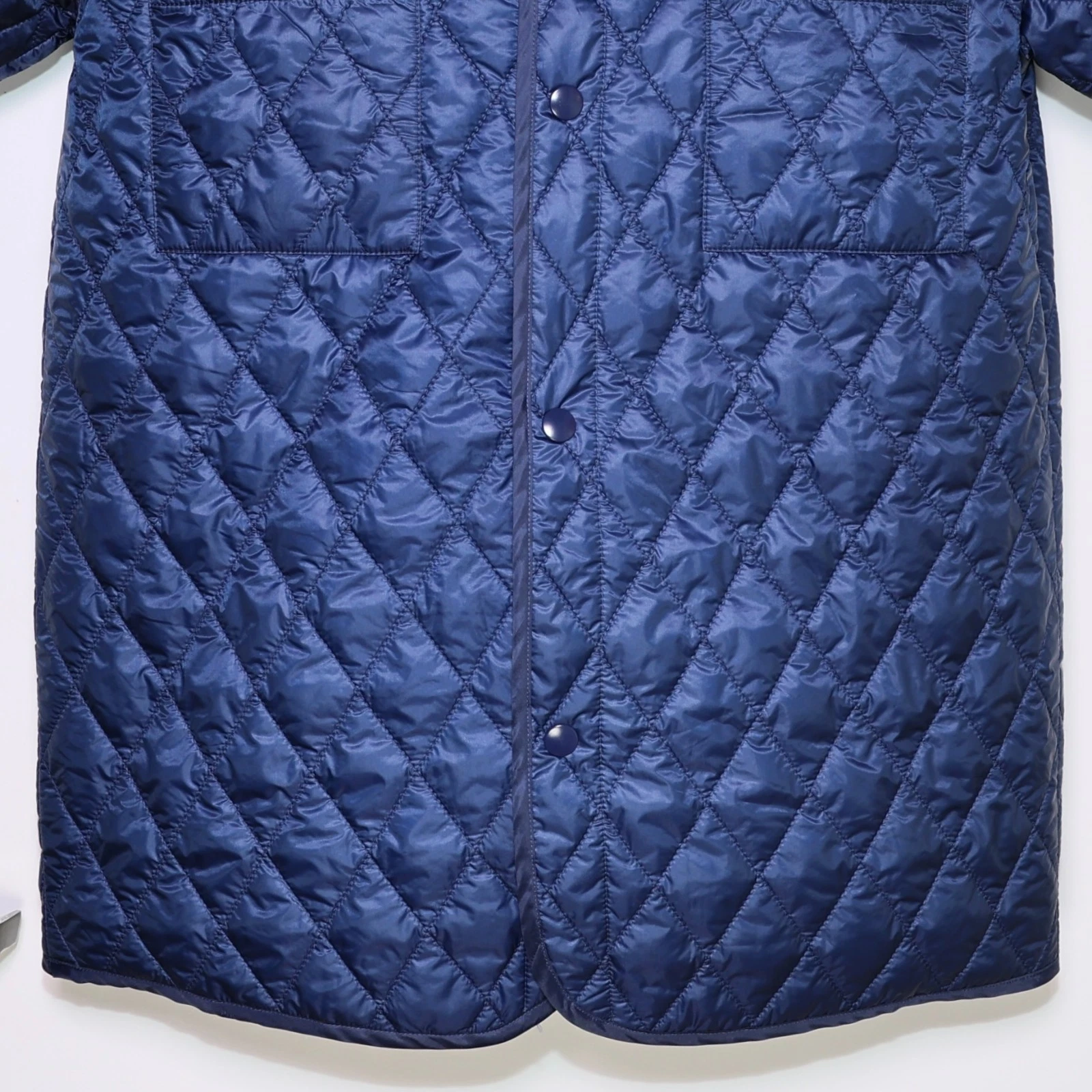BRAIN DEAD - Blue Quilted Short Sleeve Snap Button Jacket - Men's Medium, NEW 🔥 image 3