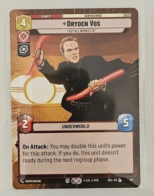 Dryden Vos (Hyperspace) 401 Legendary - SEC - Star Wars Unlimited 