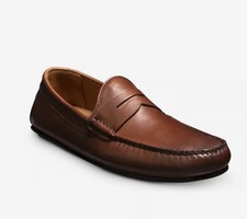 Allen Edmonds "SUPER SPORT DRIVER" Leather Penny Loafers 12 D Dark Chili 6453S 