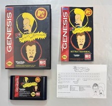 MTV's Beavis and Butt-Head (Sega Genesis, 1994) Complete w/ Reg Card - Tested
