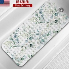 Large Vinyl Bath Mat Extra Comfort Non-Slip Machine Washable Shower Mat Tubs New