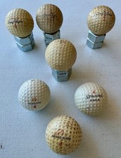 Lot of 7 Vintage Golf Balls Player Lema Middlecoff Golden Ram Grand Slam