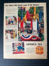 Vintage 1940 Lipton&rsquo;s Tea Original Advertisement