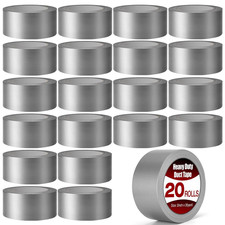 Heavy Duty Duct Tape 20 Pack, 2 Inch X 400 Yards Gray Waterproof Multipurpose Ta
