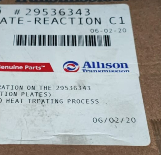 Éliminer le patinage de boîte avec la plaque de réaction Allison Transmission C1 29536343